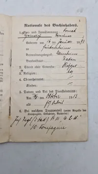 Originalt tysk ww1 lot fra ww1 på samme mand