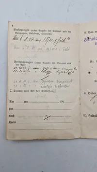 Originalt tysk ww1 lot fra ww1 på samme mand