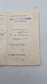 Originalt tysk ww1 lot fra ww1 på samme mand