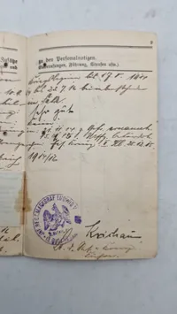 Originalt tysk ww1 lot fra ww1 på samme mand