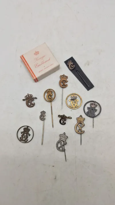 Samling originale Kong Christian X pins