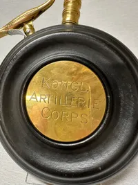 Dansk 1770 Fængkrudtflaske fremstillet som officersgave i det 20 århundrede