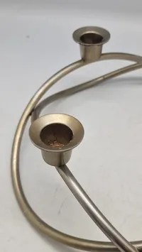 Georg Jensen Season Lysestage, designet af Maria Berntsen, i blankt stål