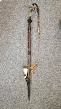 Sjælden original langpibe med teksten "De Sidste paa Skandsen Dybbøl 18 April 1864".