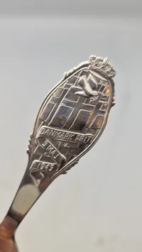 Original ske, af nysølv fra 4.maj 1945