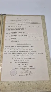 Originalt tjeneste papir på 
Rittmeister a.D. Robert Kurt von Mutsenbecher med fuld historie