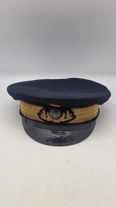 Original dansk politi kasket fra ww2, høj rang