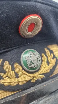 Original dansk politi kasket fra ww2, høj rang