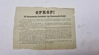 Originalt Oprop nedkastet over danske byer den 9.april 1940
