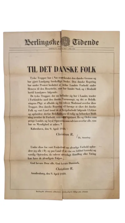 Original plakat fra 9 april 1940