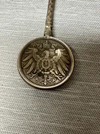 Original Berlin sølvske med WW1 mønt