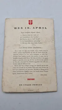 Originalt hæfte, Den 10 april