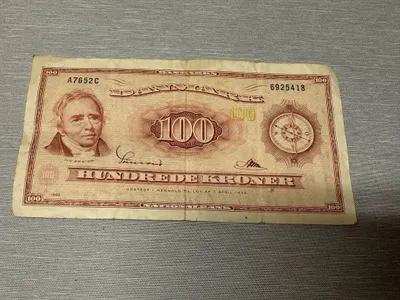 Original Dansk 100 kr 1965