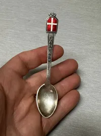 Original Dansk ske af Sterlingsølv