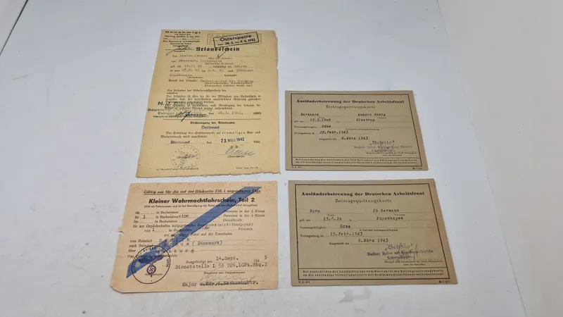 Originalt Lot fra Dansk Tysklandsarbejder WW2