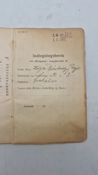 Original dansk soldaterbog, 1912