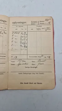 Original dansk soldaterbog, 1912