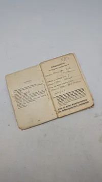 Original dansk soldaterbog og hundetegn fra 1937