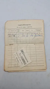 Original dansk soldaterbog og hundetegn fra 1937