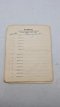 Original dansk soldaterbog og hundetegn fra 1937