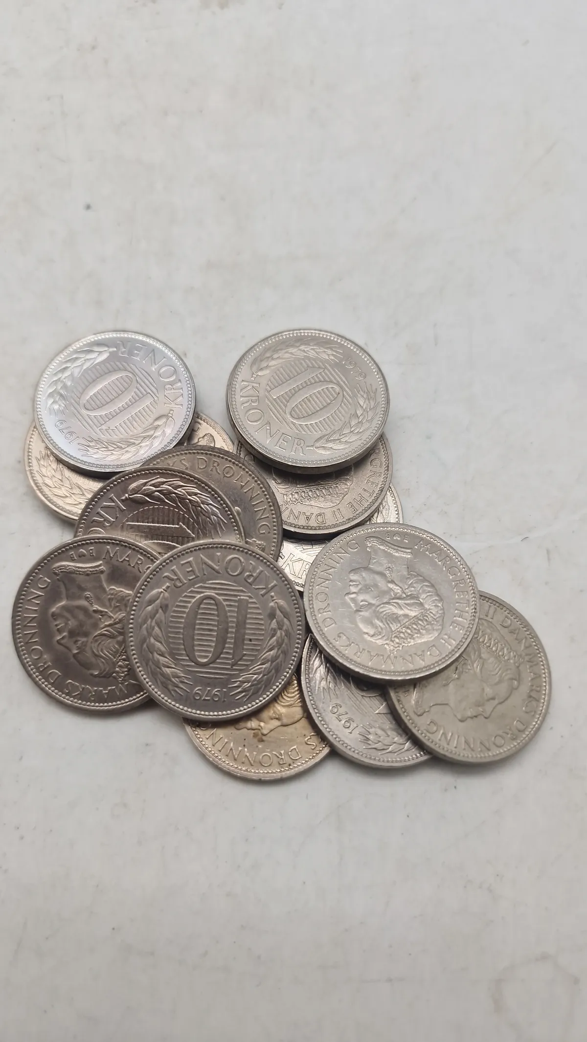 Samling danske ti kroner