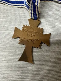 Originalt Tysk Moderkors 3 klasse WW2