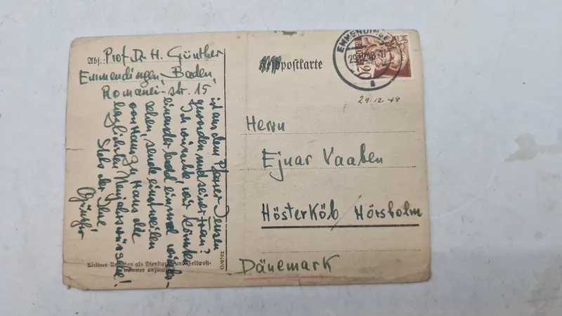 Originalt brev sendt til Ejnar Vaaben (Lederen af det første danske nazistiske parti)