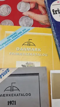 Samling frimærke og mønt hæfter