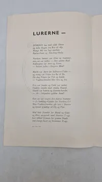 Sjældent originalt hæfte: program for anden opførelse af "Lurerne", et episk digt om nordiske lurer (Frikorps Danmark)