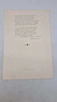 Sjældent originalt hæfte: program for anden opførelse af "Lurerne", et episk digt om nordiske lurer (Frikorps Danmark)