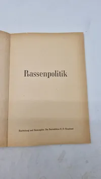 Originalt SS hæfte: “Rassenpolitik“