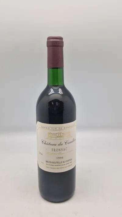 Château du Carillon Fronsac rødvin fra 1996 med fin væskestand