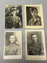 Originale Tyske WW2 portrætfotos i A5 størrelse ( Postkort størrelse )