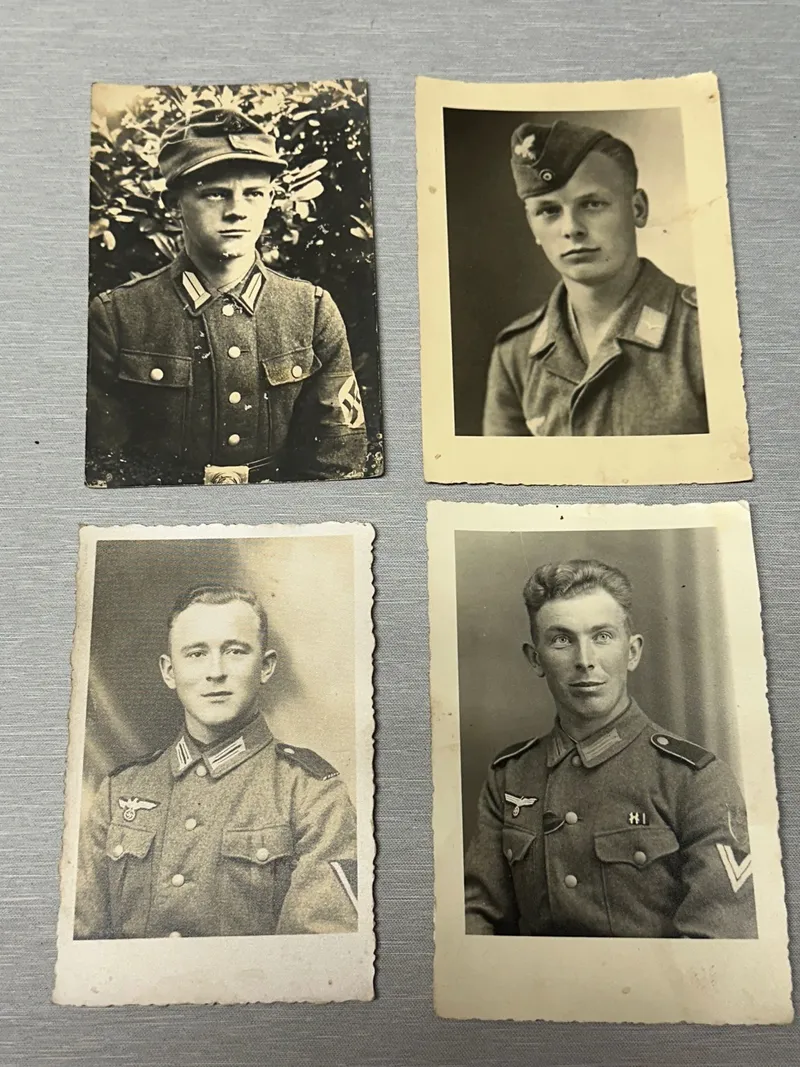 Originale Tyske WW2 portrætfotos i A5 størrelse ( Postkort størrelse )