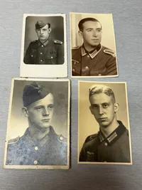 Originale Tyske WW2 portrætfotos i A5 størrelse ( Postkort størrelse )