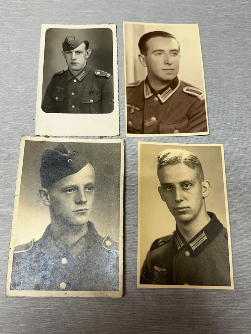 Originale Tyske WW2 portrætfotos i A5 størrelse ( Postkort størrelse )