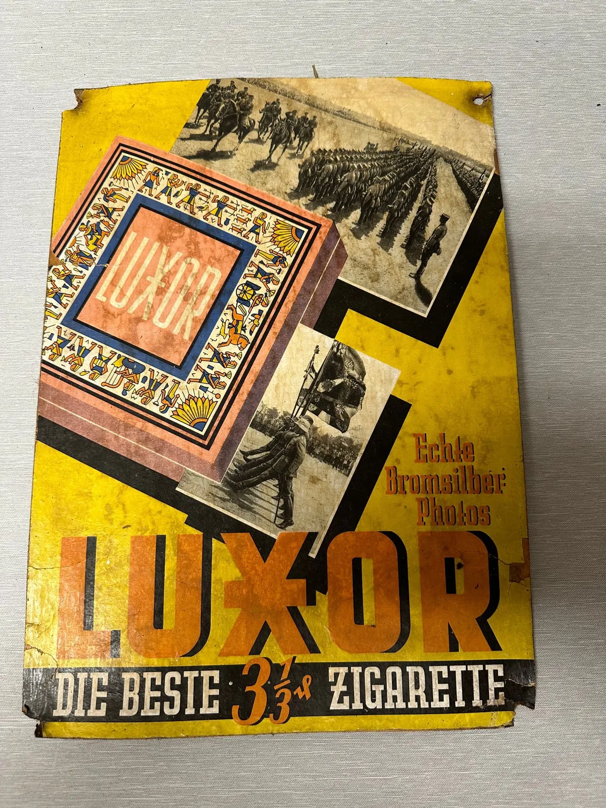 Original Tysk reklame for cigaret mærker med soldater mm.
