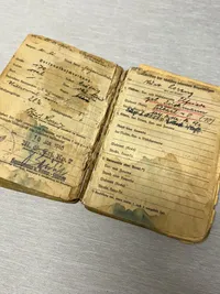 Original Tysk Soldbuch, godt udfyldt