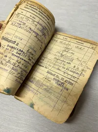 Original Tysk Soldbuch, godt udfyldt