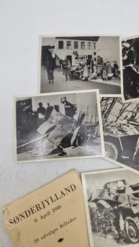 Samling originale fotos med etui fra besættelsen af Danmark