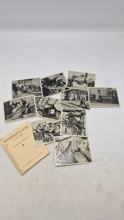 Samling originale fotos med etui fra besættelsen af Danmark