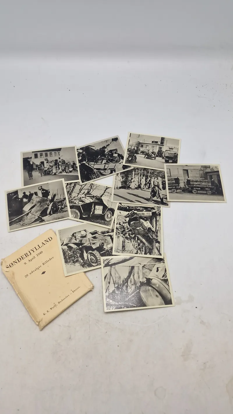 Samling originale fotos med etui fra besættelsen af Danmark