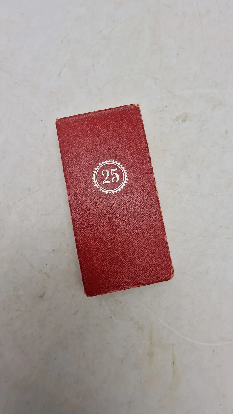 Original tildelingsæske for Treudienst-Ehrenzeichen für 25 Dienstjahre