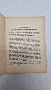 Original RAD bog, Aufbau des Deutschen
Frauenarbeitsdienstes