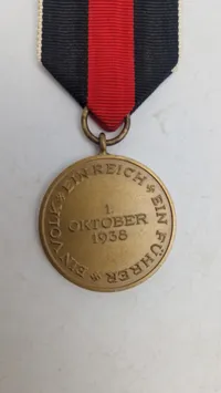 Original Medaille zur Erinnerung an den 1. Oktober 1938)