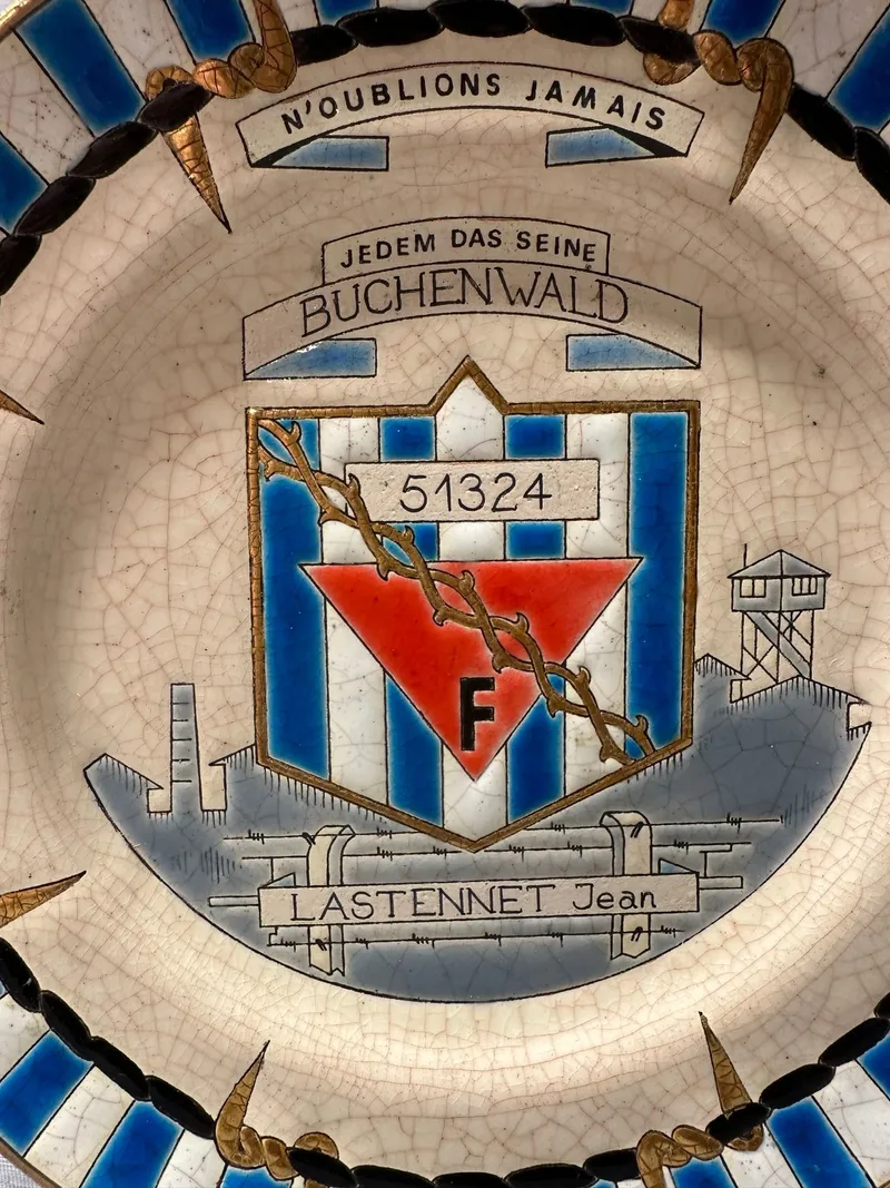 Original sjælden KZ platte givet til Jean Lastennet