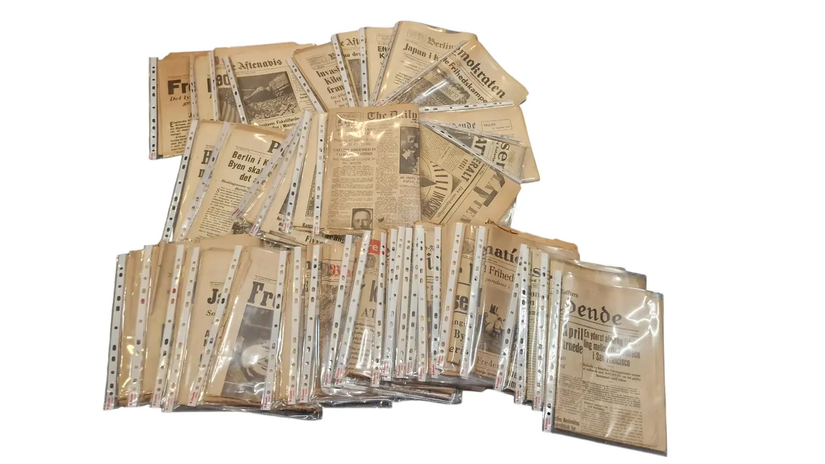 Samling Aviser fra WW2, originale