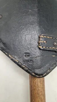 Original klapspade med hylseter - Godt stemplet WaA bdr 41 og agv 41