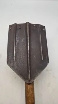 Original klapspade med hylseter - Godt stemplet WaA bdr 41 og agv 41