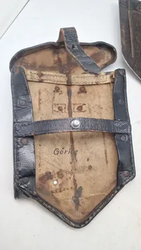 Original klapspade med hylseter - Godt stemplet WaA bdr 41 og agv 41